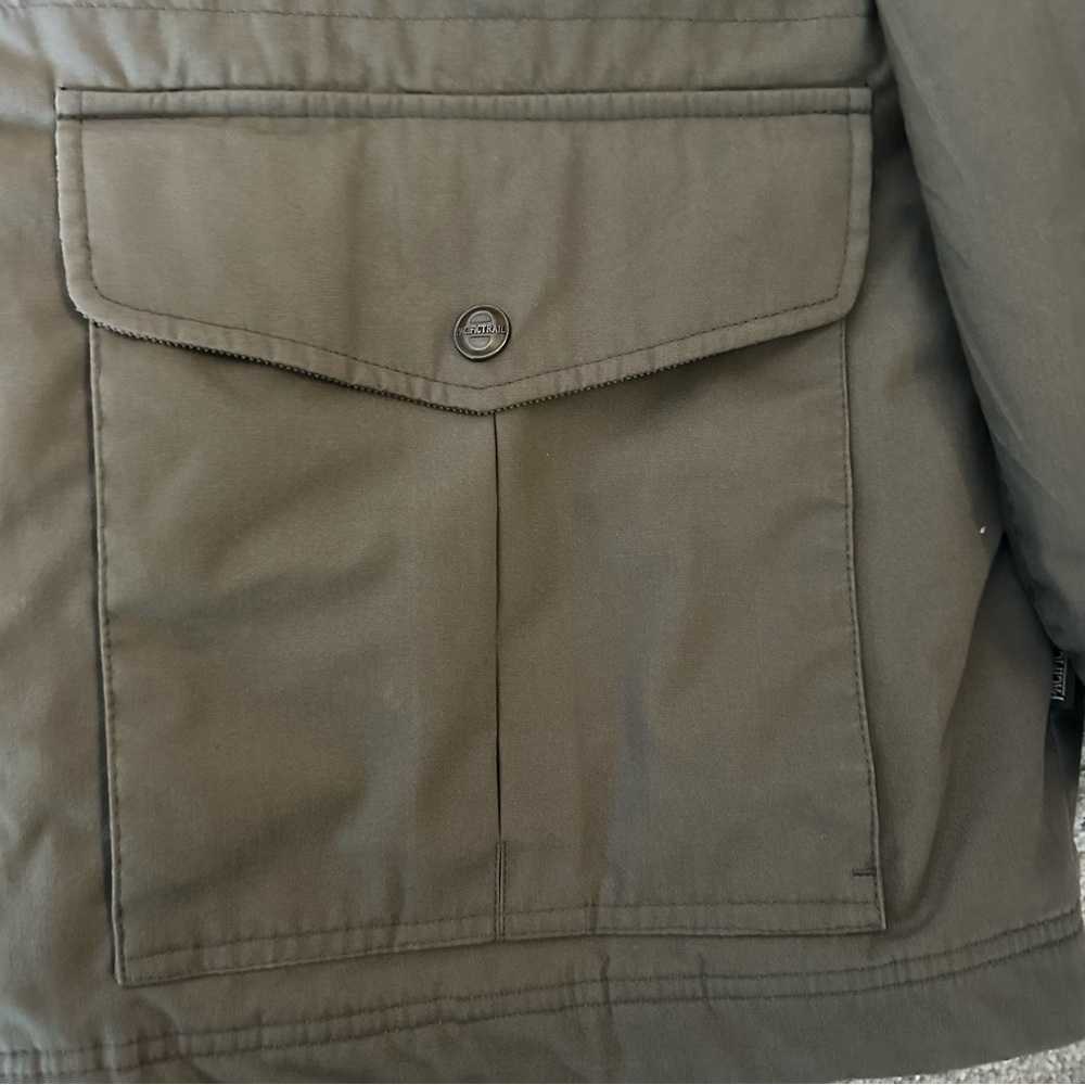 Vintage 90s Pacific Trail Jacket XXLT Outdoors Windbreaker Parka Bomber Olive - Picture 6 of 12